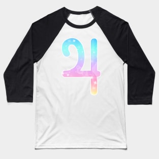 Jupiter Planet Symbol in Magical Unicorn Colors Baseball T-Shirt